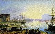 Maxim Nikiforovich Vorobiev Sunrise over the Neva river Spain oil painting artist